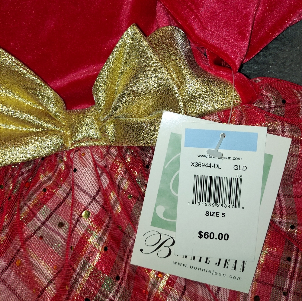 NWT Christmas Dress Red & Gold - Picture 2 of 6
